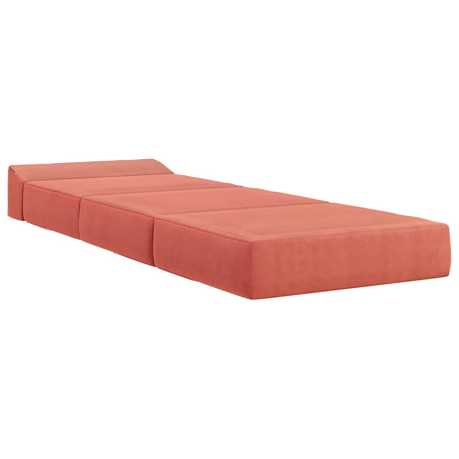 Vouwbare Bankbed Rood-oranje 200 x 70 x 15 cm Katoen Stof