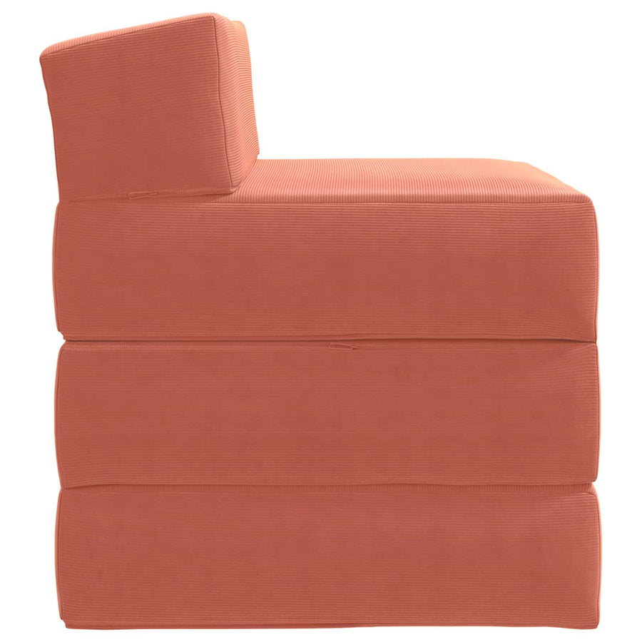 Vouwbare Bankbed Rood-oranje 200 x 70 x 15 cm Katoen Stof