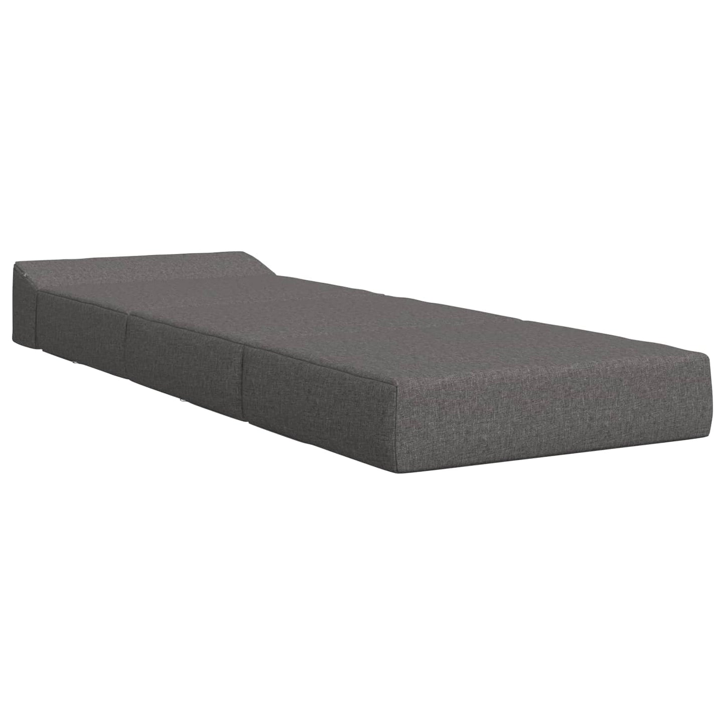 Vouwbare Bankbed Lichtgrijs 200 x 70 x 10 cm Stof