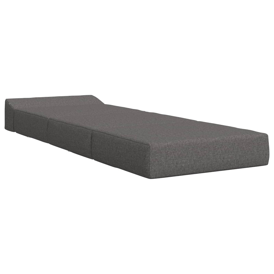 Vouwbare Bankbed Lichtgrijs 200 x 70 x 10 cm Stof