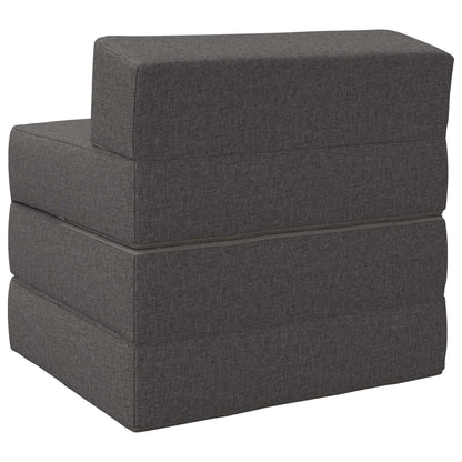 Vouwbare Bankbed Lichtgrijs 200 x 70 x 10 cm Stof