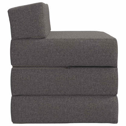 Vouwbare Bankbed Lichtgrijs 200 x 70 x 10 cm Stof