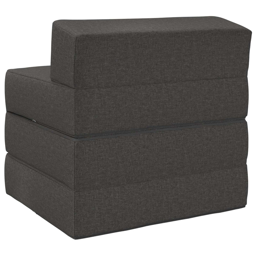 Vouwbare Bankbed Donkergrijs 200 x 70 x 10 cm Stof
