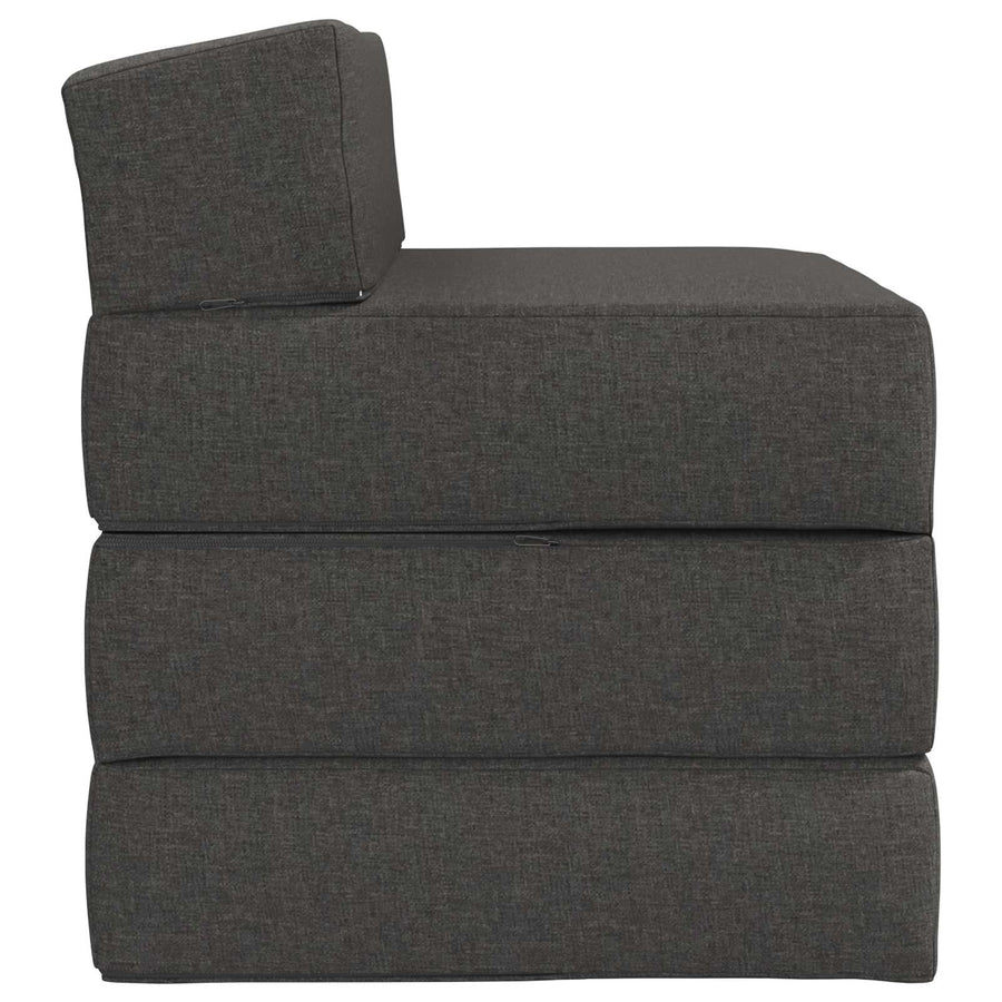 Vouwbare Bankbed Donkergrijs 200 x 70 x 10 cm Stof