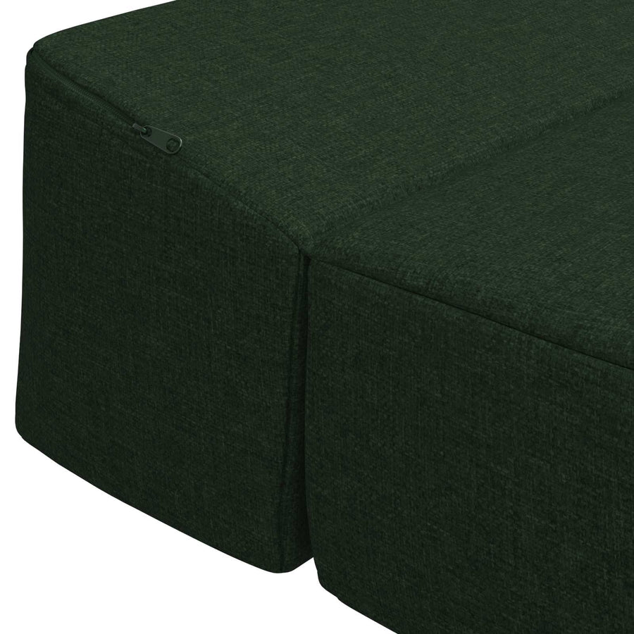 Vouwbare Bankbed Donkergroen 200 x 70 x 10 cm Stof