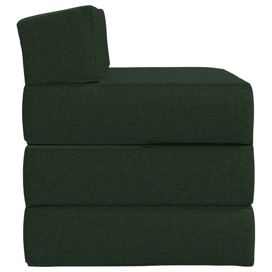 Vouwbare Bankbed Donkergroen 200 x 70 x 10 cm Stof