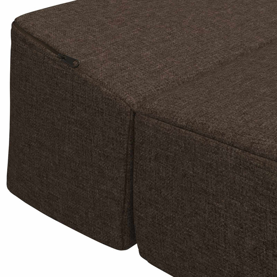 Vouwbare Bankbed Taupe 200 x 70 x 10 cm Stof