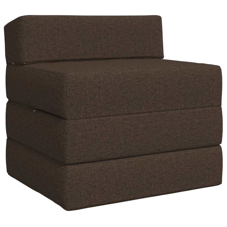Vouwbare Bankbed Taupe 200 x 70 x 10 cm Stof