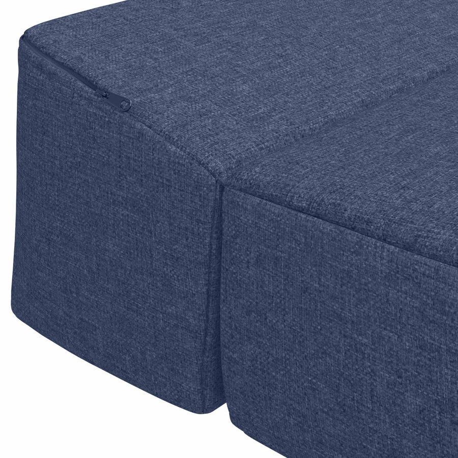 Vouwbare Bankbed Blauw 200 x 70 x 10 cm Stof