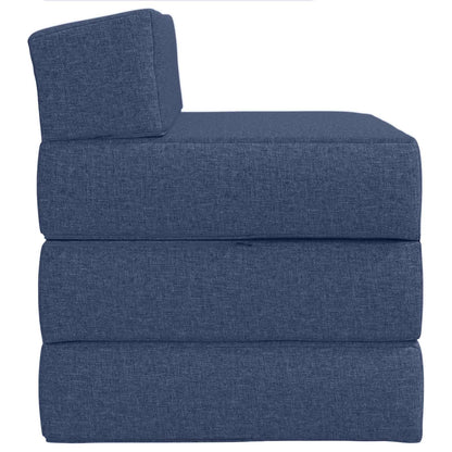 Vouwbare Bankbed Blauw 200 x 70 x 10 cm Stof