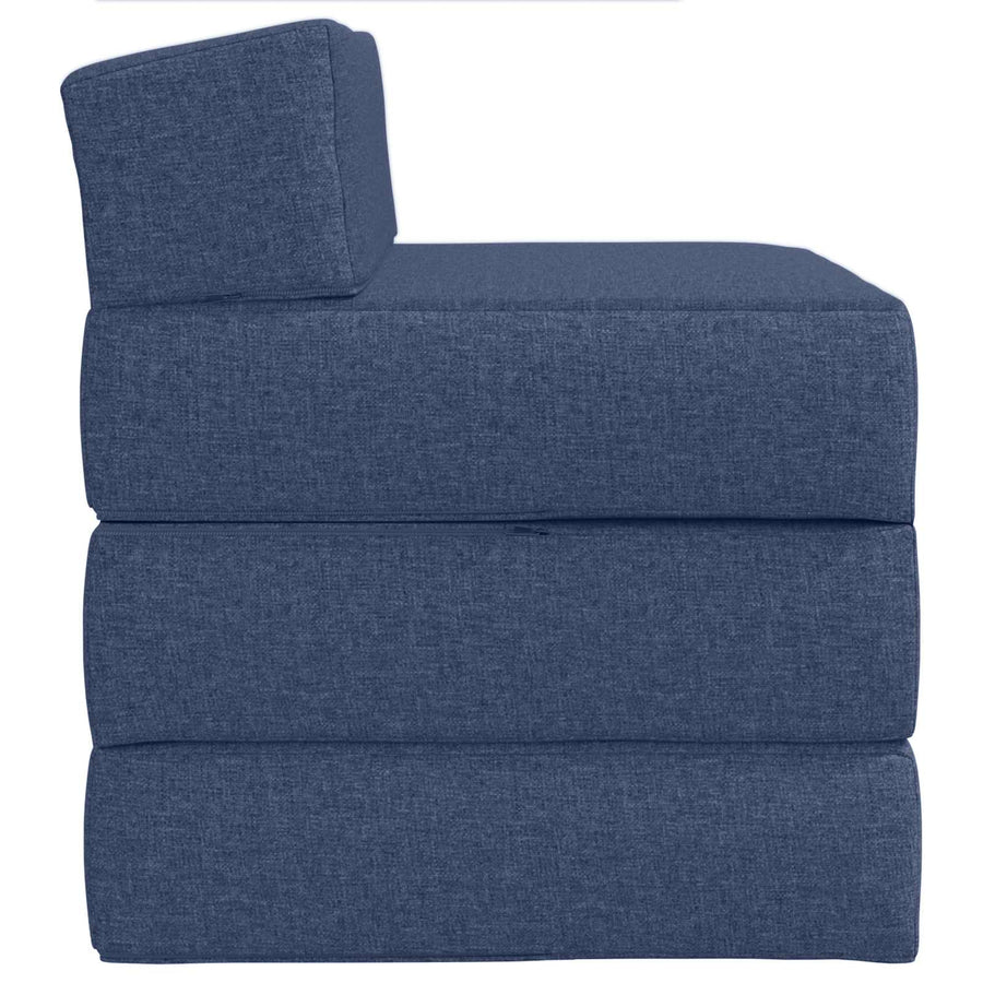 Vouwbare Bankbed Blauw 200 x 70 x 10 cm Stof