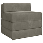 Foldable Sofa Bed Light Gray 200 x 70 x 10 cm Velvet