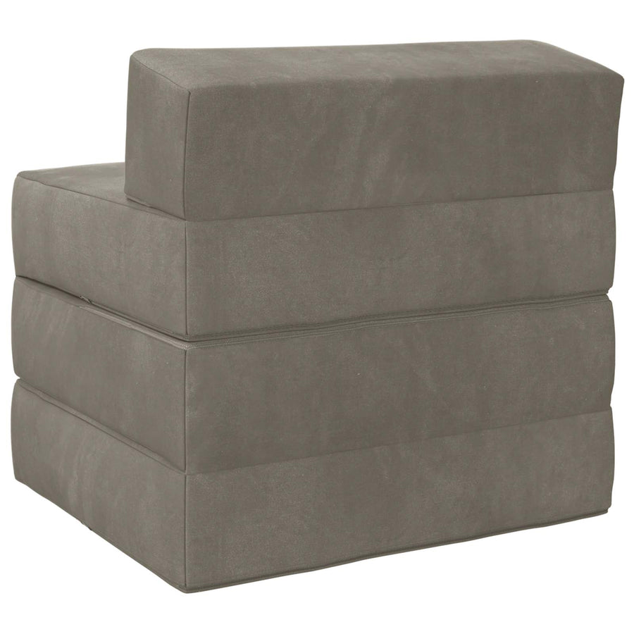 Vouwbare Bankbed Lichtgrijs 200 x 70 x 10 cm Fluweel