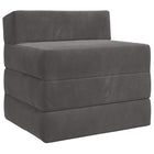 Foldable Sofa Bed Dark Grey 200 x 70 x 10 cm Velvet