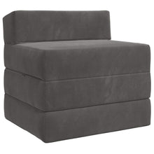 Vouwbare Bankbed Donkergrijs 200 x 70 x 10 cm Fluweel