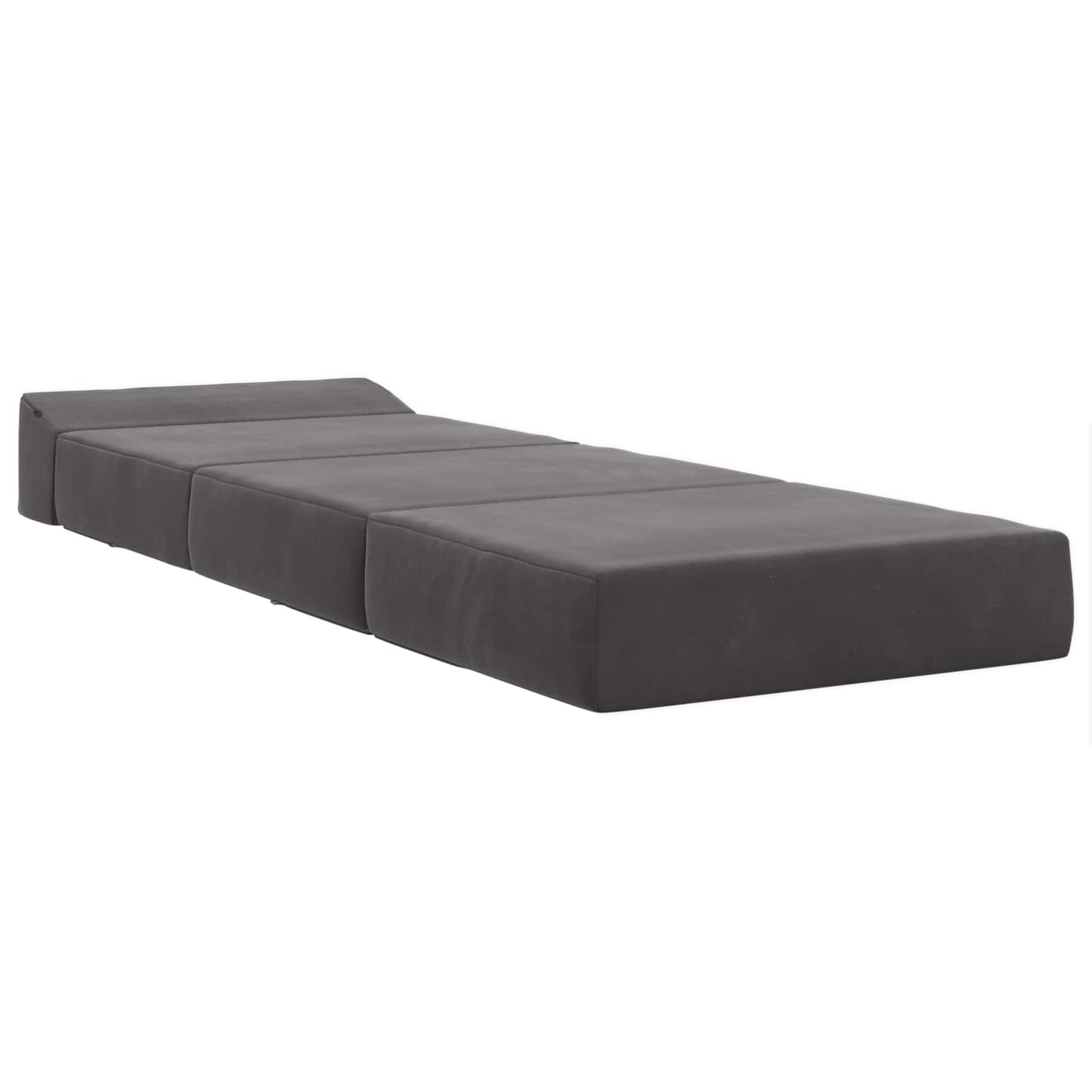 Vouwbare Bankbed Donkergrijs 200 x 70 x 10 cm Fluweel