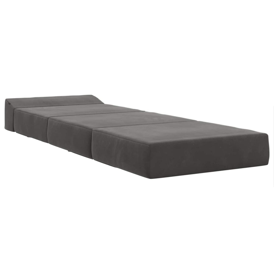 Vouwbare Bankbed Donkergrijs 200 x 70 x 10 cm Fluweel