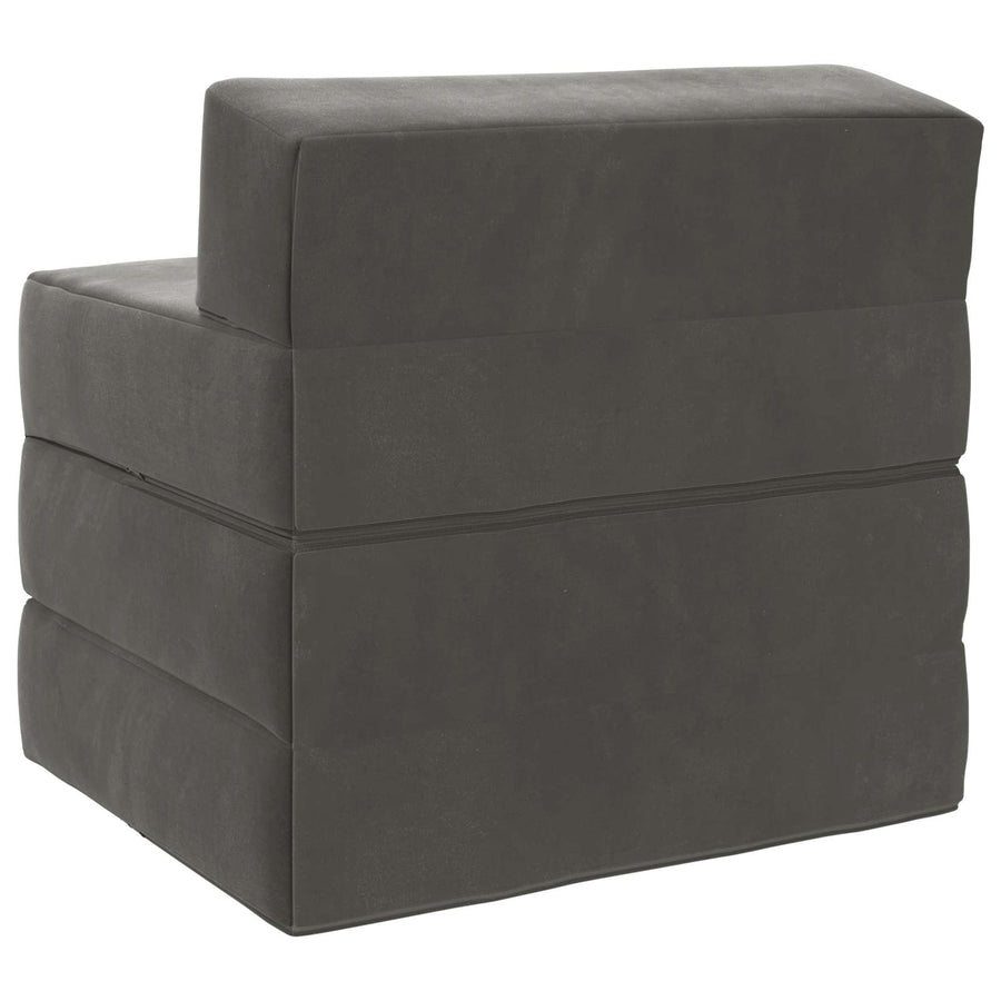 Vouwbare Bankbed Donkergrijs 200 x 70 x 10 cm Fluweel