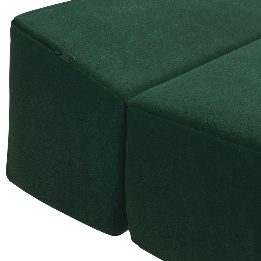 Vouwbare Bankbed Donkergroen 200 x 70 x 10 cm Fluweel