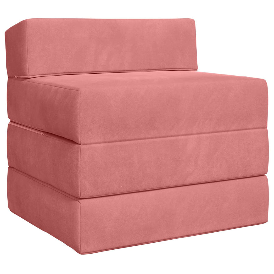 Vouwbare Bankbed Roze 200 x 70 x 10 cm Fluweel