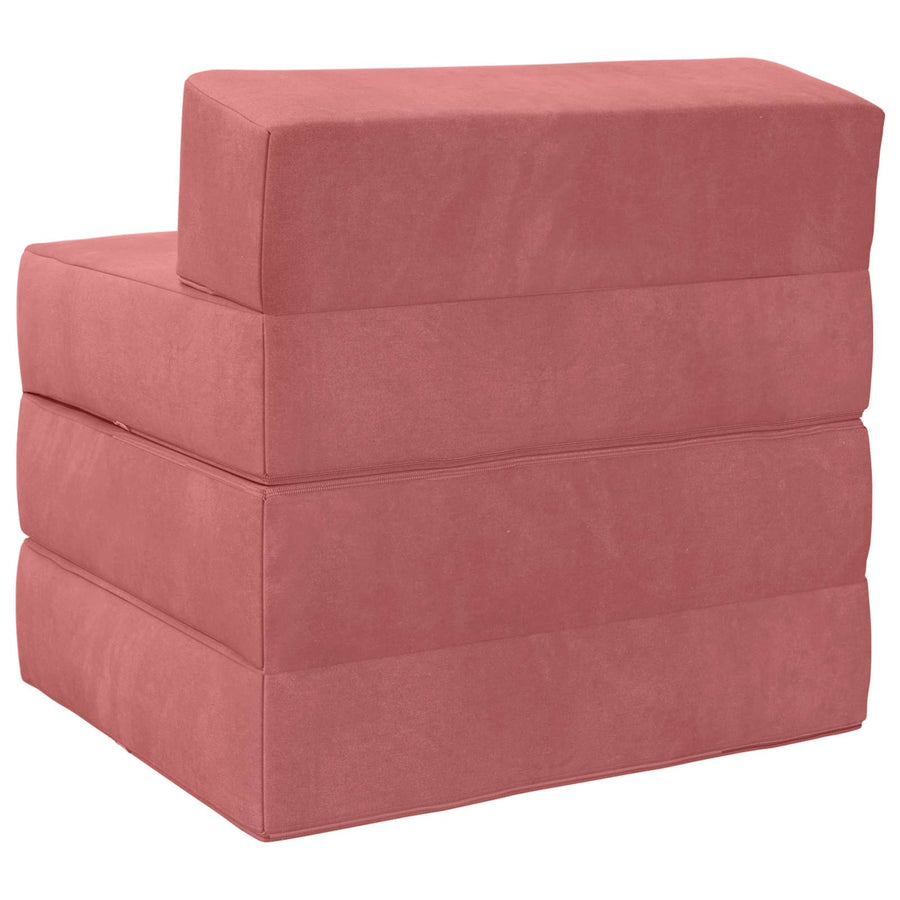 Vouwbare Bankbed Roze 200 x 70 x 10 cm Fluweel