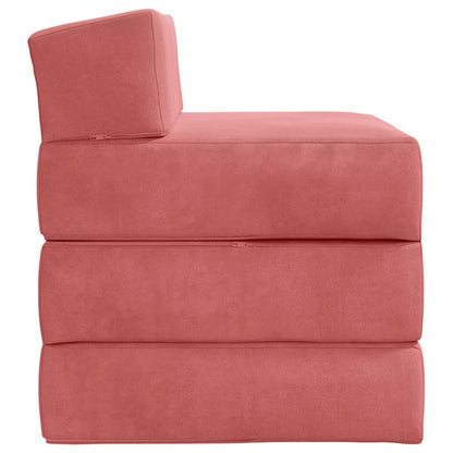 Vouwbare Bankbed Roze 200 x 70 x 10 cm Fluweel