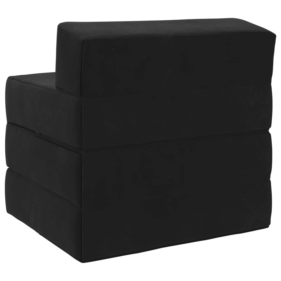 Vouwbare Bankbed Zwart 200 x 70 x 10 cm Fluweel
