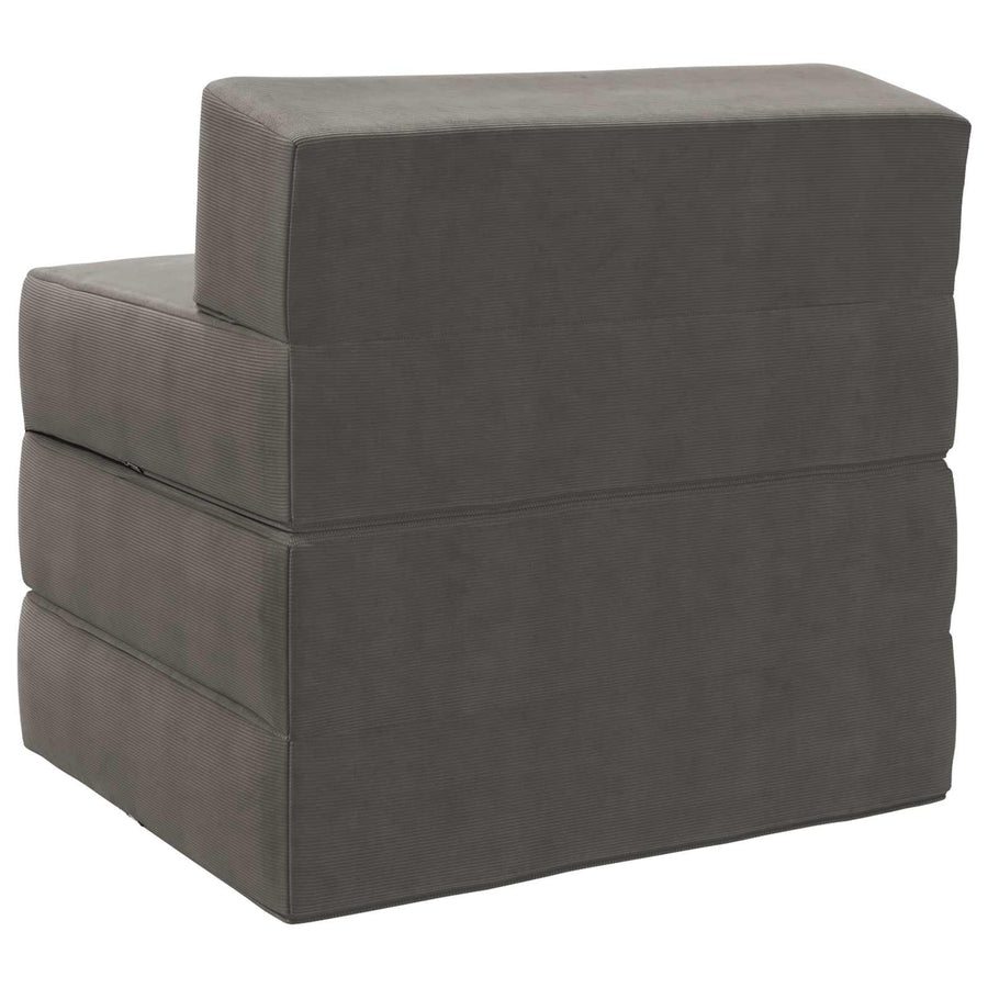 Vouwbare Bankbed Lichtgrijs 200 x 70 x 10 cm Katoen Stof