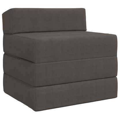 Vouwbare Bankbed Donkergrijs 200 x 70 x 10 cm Katoen Stof