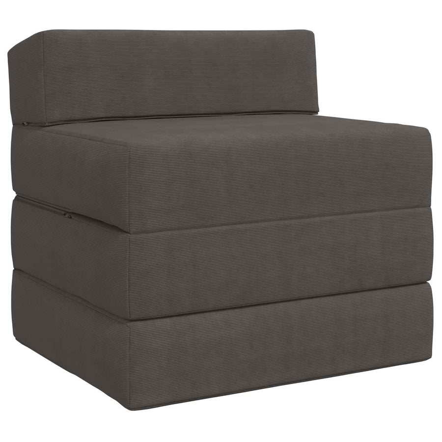 Vouwbare Bankbed Donkergrijs 200 x 70 x 10 cm Katoen Stof