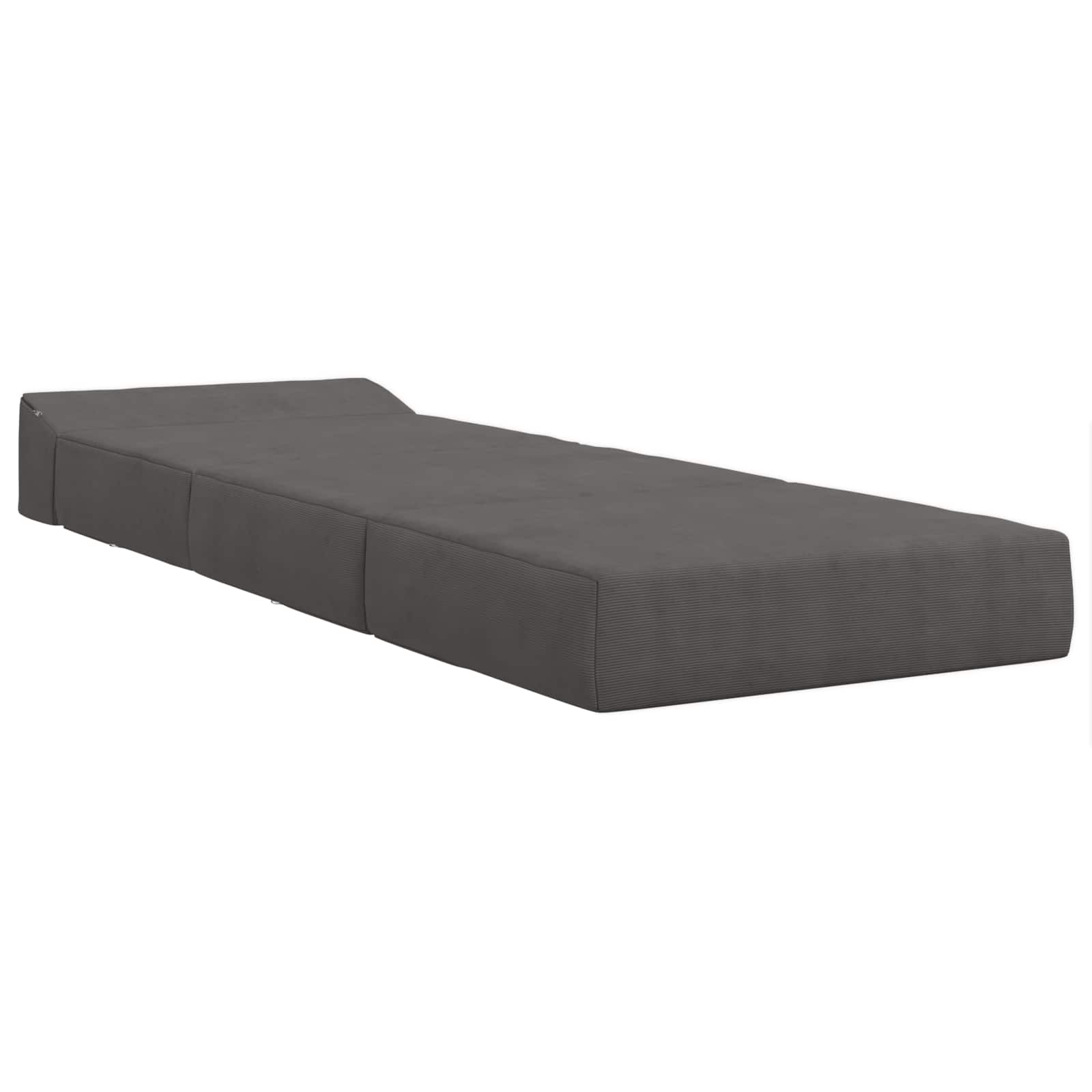 Vouwbare Bankbed Donkergrijs 200 x 70 x 10 cm Katoen Stof