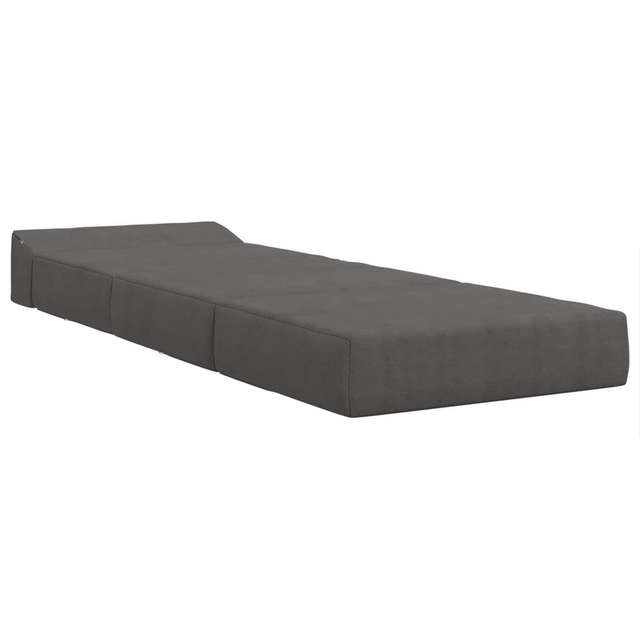 Vouwbare Bankbed Donkergrijs 200 x 70 x 10 cm Katoen Stof