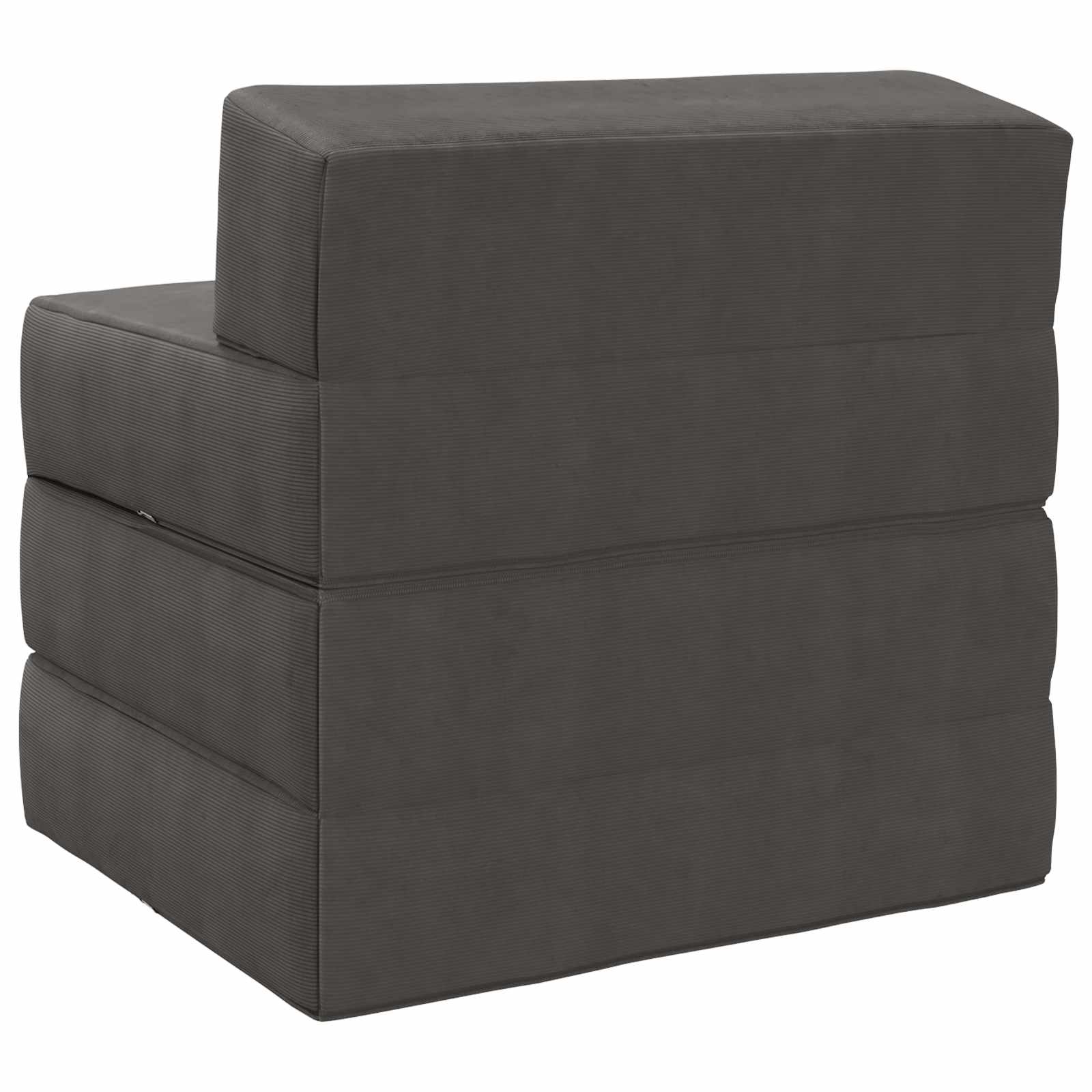 Vouwbare Bankbed Donkergrijs 200 x 70 x 10 cm Katoen Stof