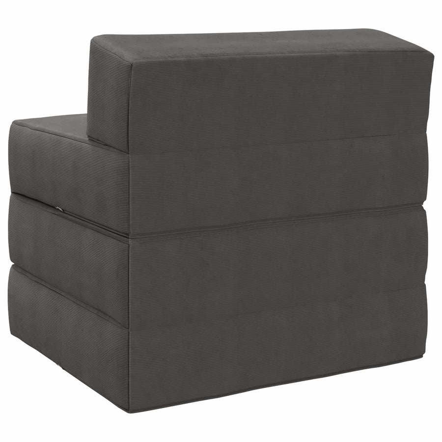 Vouwbare Bankbed Donkergrijs 200 x 70 x 10 cm Katoen Stof