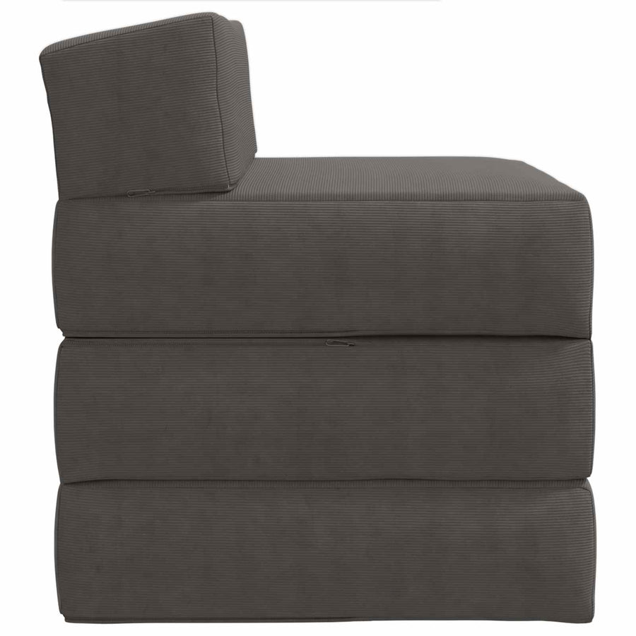 Vouwbare Bankbed Donkergrijs 200 x 70 x 10 cm Katoen Stof