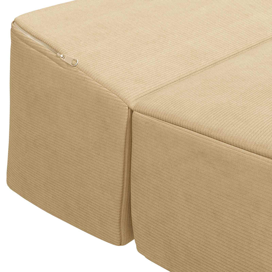 Vouwbare Bankbed Lichtgroen Grijs 200 x 70 x 10 cm Katoen Stof