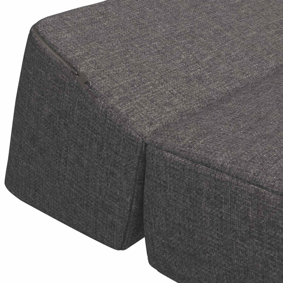 Vouwbare Bankbed Lichtgrijs 120 x 60 x 49 cm Stof