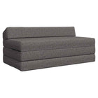Foldable Sofa Bed Light Grey 120 x 60 x 49 cm Fabric