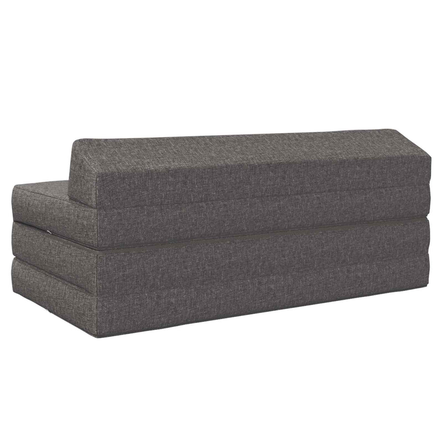 Vouwbare Bankbed Lichtgrijs 120 x 60 x 49 cm Stof