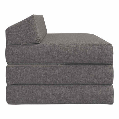 Vouwbare Bankbed Lichtgrijs 120 x 60 x 49 cm Stof