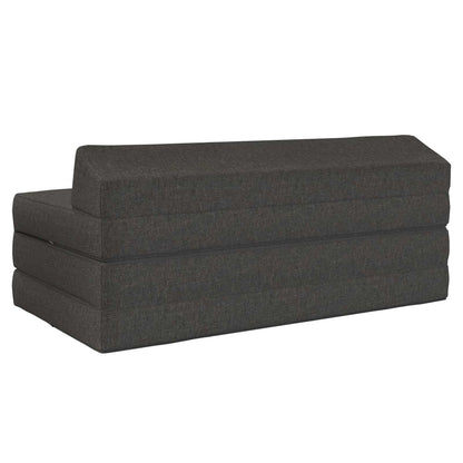Vouwbare Sofa Bed Matras Donkergrijs 120 x 60 x 49 cm Stof