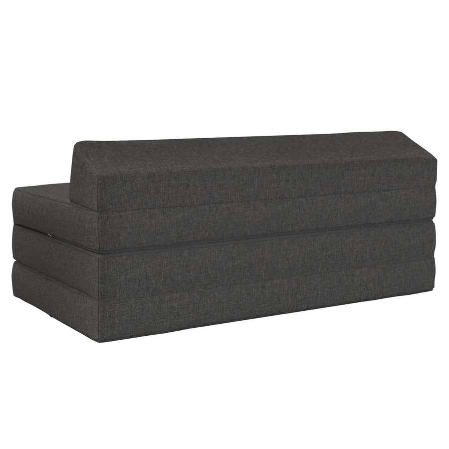 Vouwbare Sofa Bed Matras Donkergrijs 120 x 60 x 49 cm Stof
