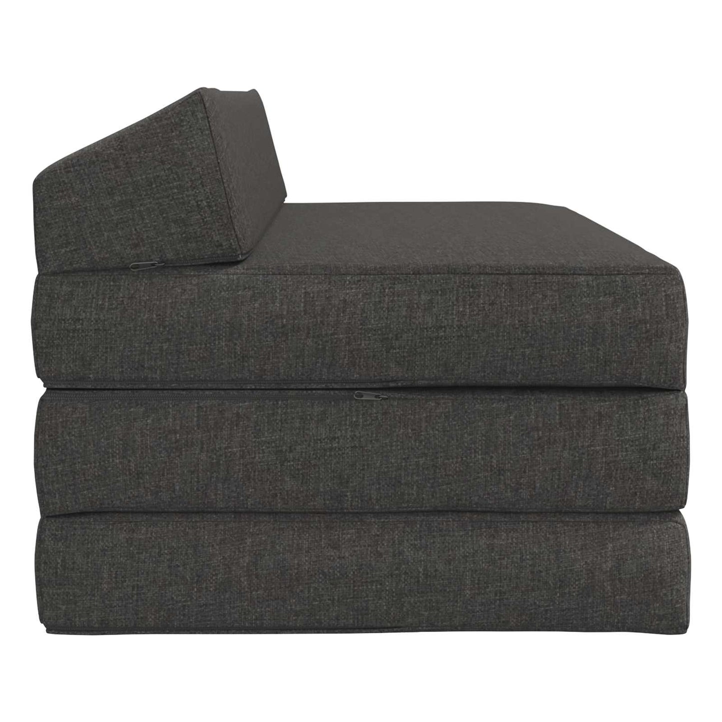 Vouwbare Sofa Bed Matras Donkergrijs 120 x 60 x 49 cm Stof