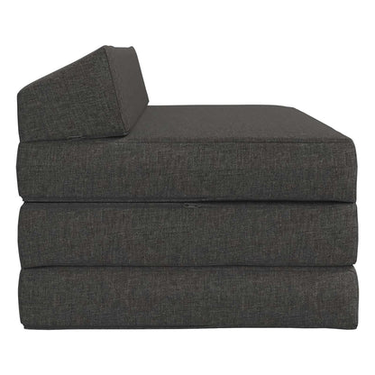 Vouwbare Sofa Bed Matras Donkergrijs 120 x 60 x 49 cm Stof