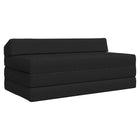 Foldable Day Bed Black 120 x 60 x 49 cm Fabric