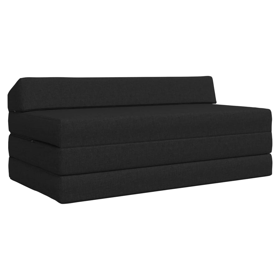 Vouwbare Bankbed Zwart 120 x 60 x 49 cm Stof