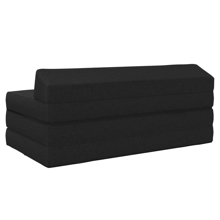 Vouwbare Bankbed Zwart 120 x 60 x 49 cm Stof
