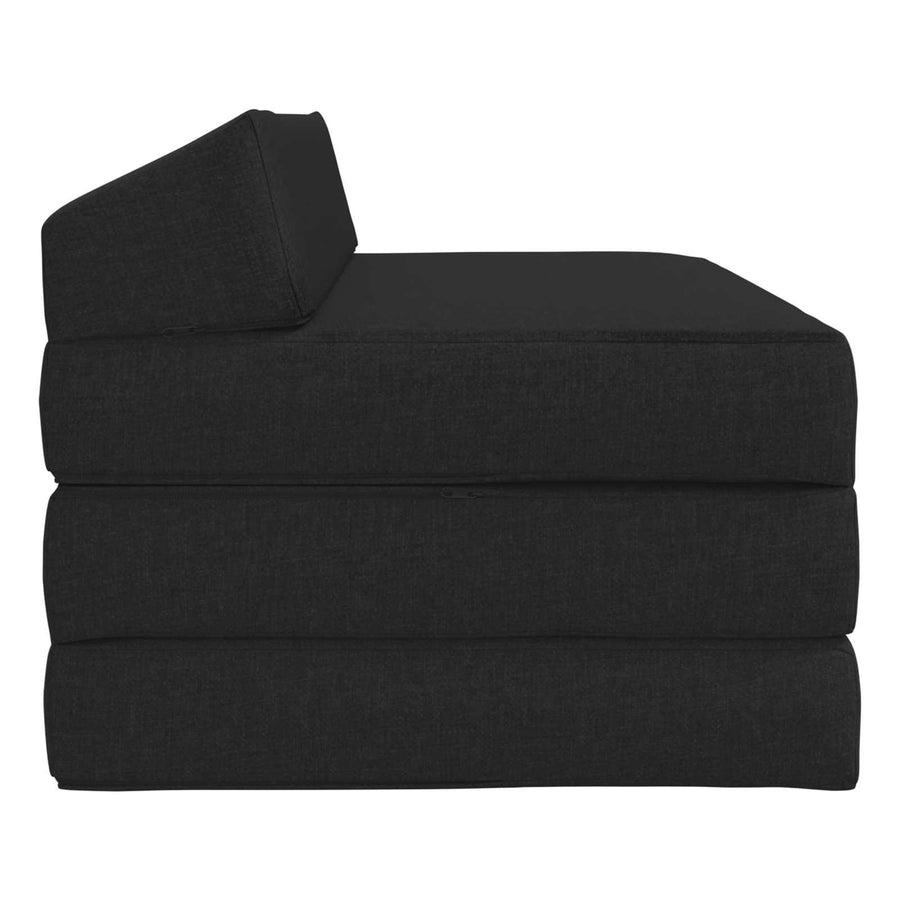 Vouwbare Bankbed Zwart 120 x 60 x 49 cm Stof