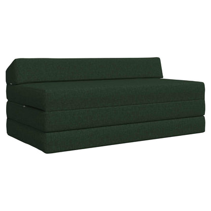 Vouwbare Bankbed Donkergroen 120 x 60 x 49 cm Stof