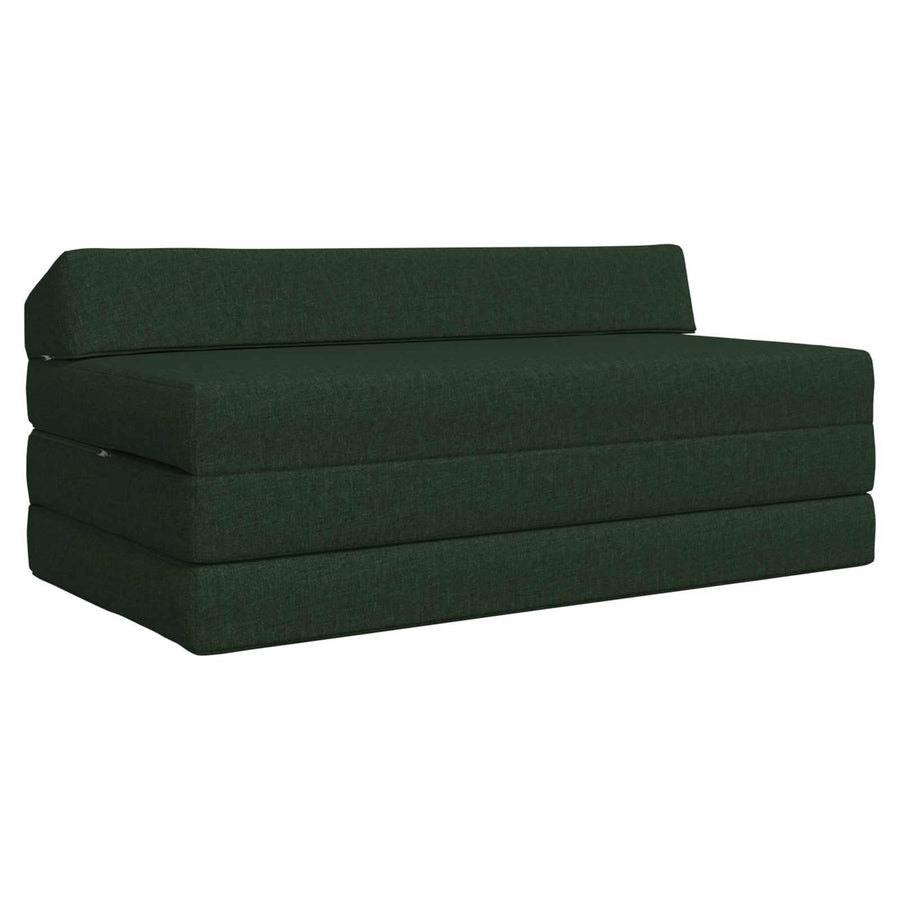 Vouwbare Bankbed Donkergroen 120 x 60 x 49 cm Stof